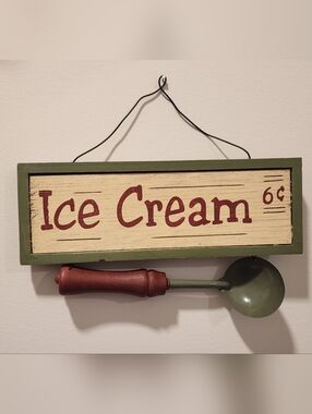 Cute Ice Cream 6c With Scooper Wall Art